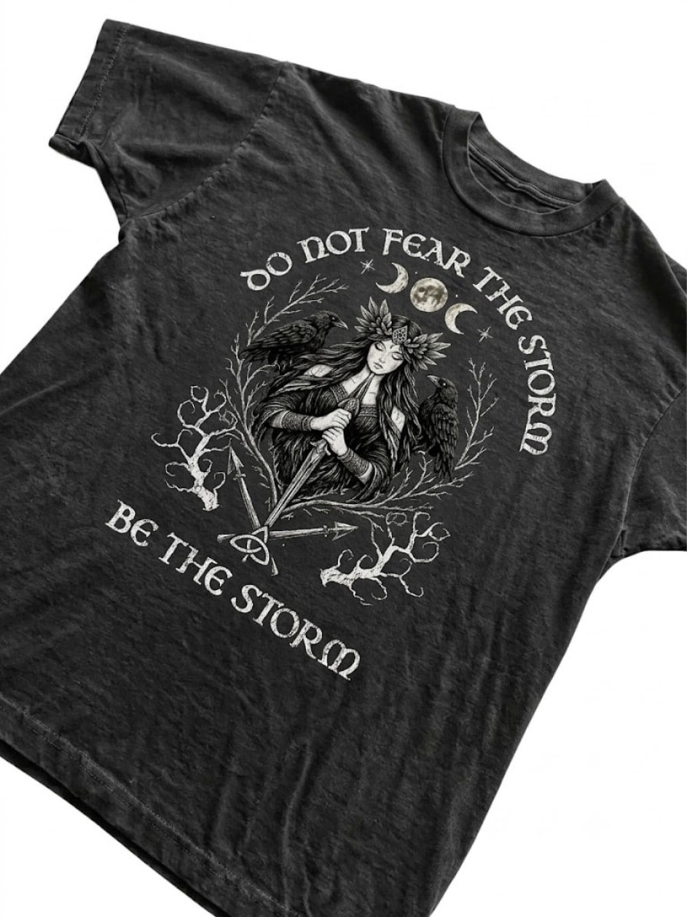 Do Not Fear The Storm Graphic Tee - Black